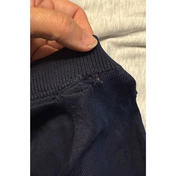 J Jill Cardigan Sz MED Navy Blue 5-Button Classic Staple Basic Organic Cotton - Picture 6 of 11